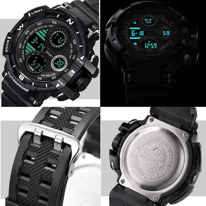 Digital Men Watch Military Sports Wristwatch Multifunction Waterproof Sport Watches Kids Student Electronic Watch for men Gifts