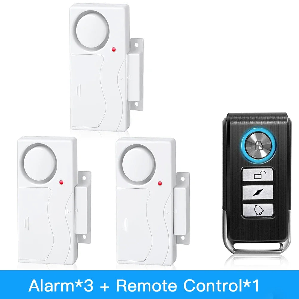 New Door Window Burglar Alarm Sensor Wireless Remote Control Anti-Theft Alarm System Kit Home Security Door Open Detectors