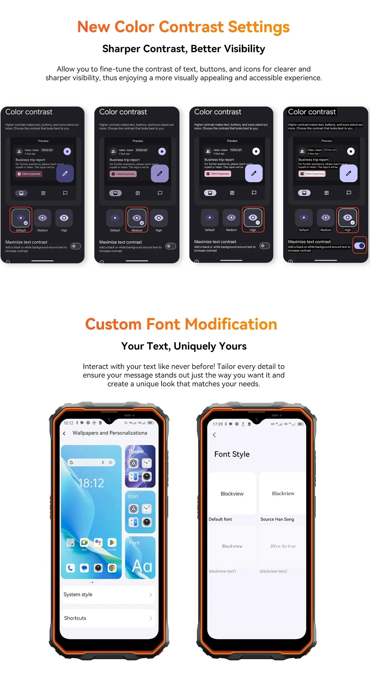 Blackview OSCAL Marine 2 Rugged Phone 8GB RAM 256GB Smartphone AI 11000mAh Battery 6.56 " HD+Display Unisoc T61 Android 15 NFC