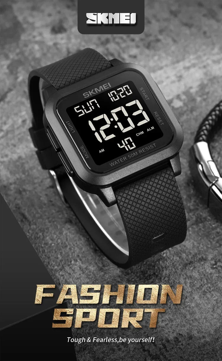 SKMEI 1894 Military Digital Watch for Men Waterproof Mens Electronic Shockproof Sports Wristwatches Countdown 1841 Montre Homme