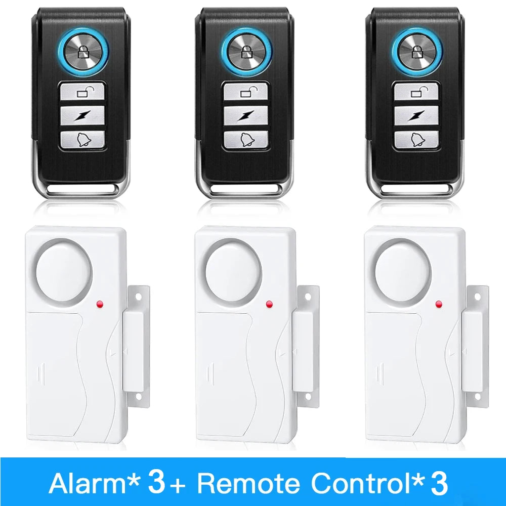 New Door Window Burglar Alarm Sensor Wireless Remote Control Anti-Theft Alarm System Kit Home Security Door Open Detectors