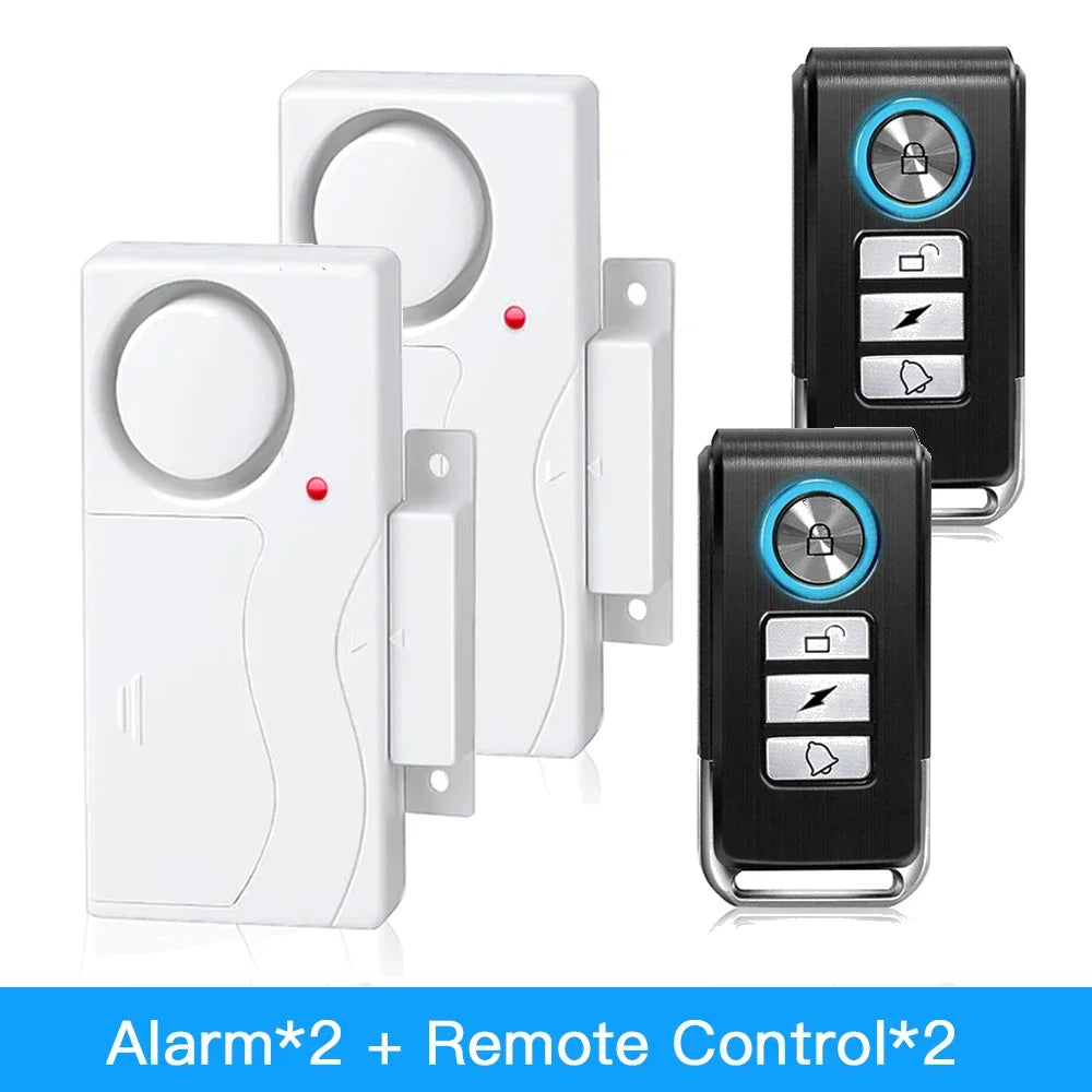 New Door Window Burglar Alarm Sensor Wireless Remote Control Anti-Theft Alarm System Kit Home Security Door Open Detectors
