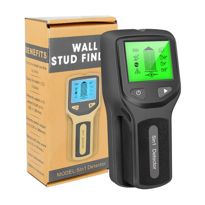 5 In 1 Metal Detector Wall Detector Wall Thickness Gauge Backlight Wall Stud Finder Electronic Wall Scanner Gold Finder