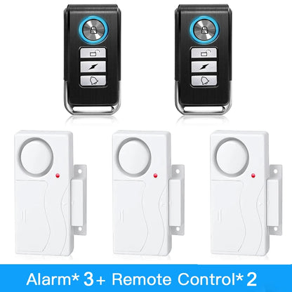 New Door Window Burglar Alarm Sensor Wireless Remote Control Anti-Theft Alarm System Kit Home Security Door Open Detectors
