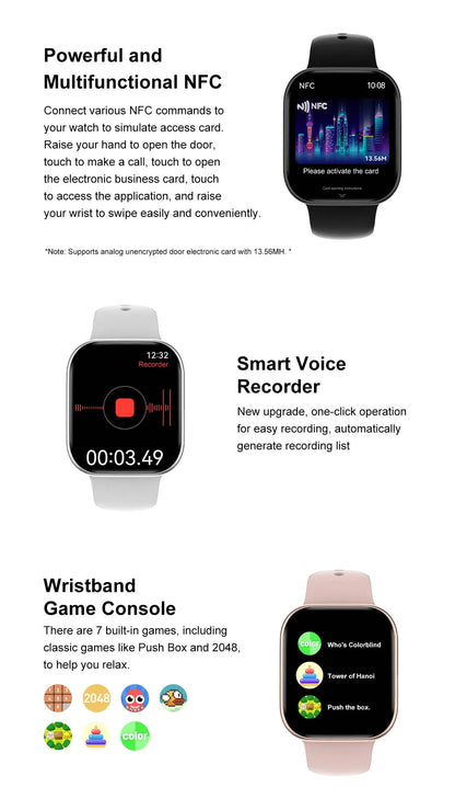 NEW Smart Watch Series 10 Men Blood Pressure BT Call NFC Sleep monitoring Wireless Charge Women Sport Smartwatch For IOS Android