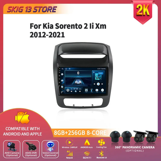 Android 14 For Kia Sorento 2 Ii Xm 2012-2021 Screen Multimedia Autoradio Navigation Wireless Bluetooth Carplay Stereo Car Radio