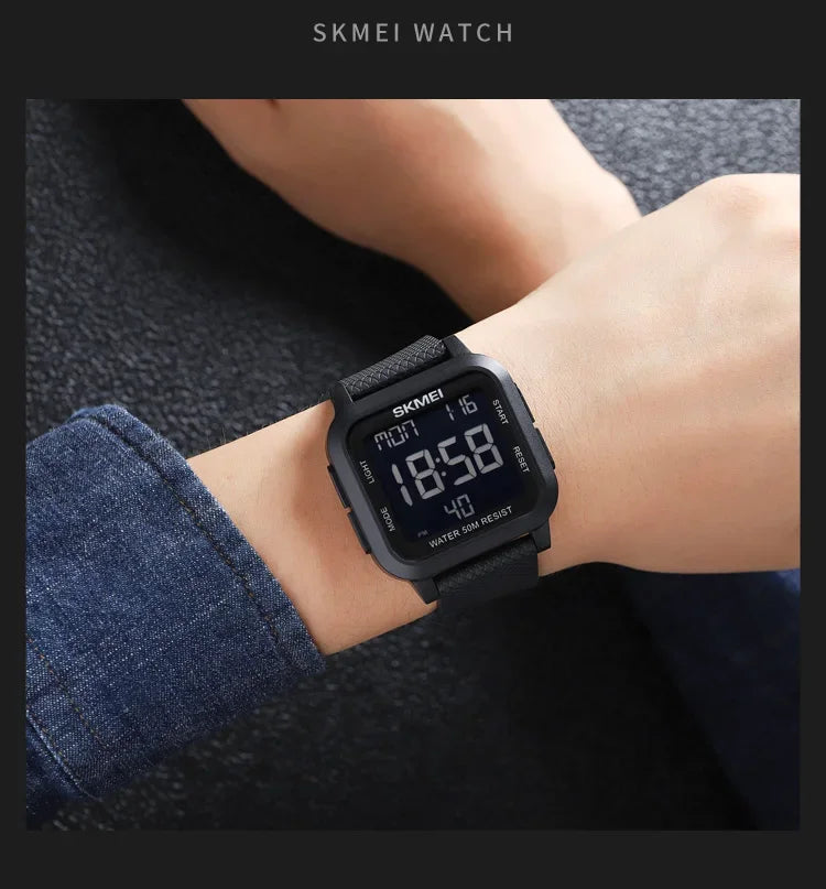SKMEI 1894 Military Digital Watch for Men Waterproof Mens Electronic Shockproof Sports Wristwatches Countdown 1841 Montre Homme