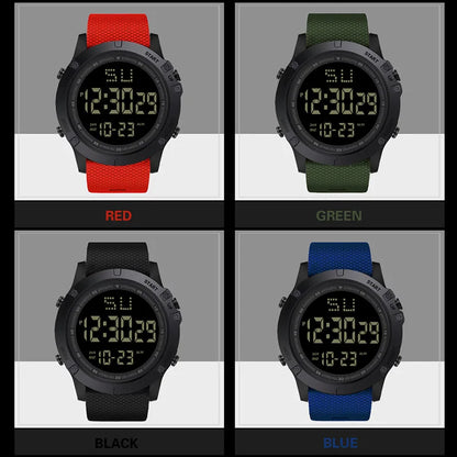 Men Sport Watch Multifunction Military Sports Watch Waterproof Luminous LED Digital Kids Watch Big Dial Student Electronic Watch