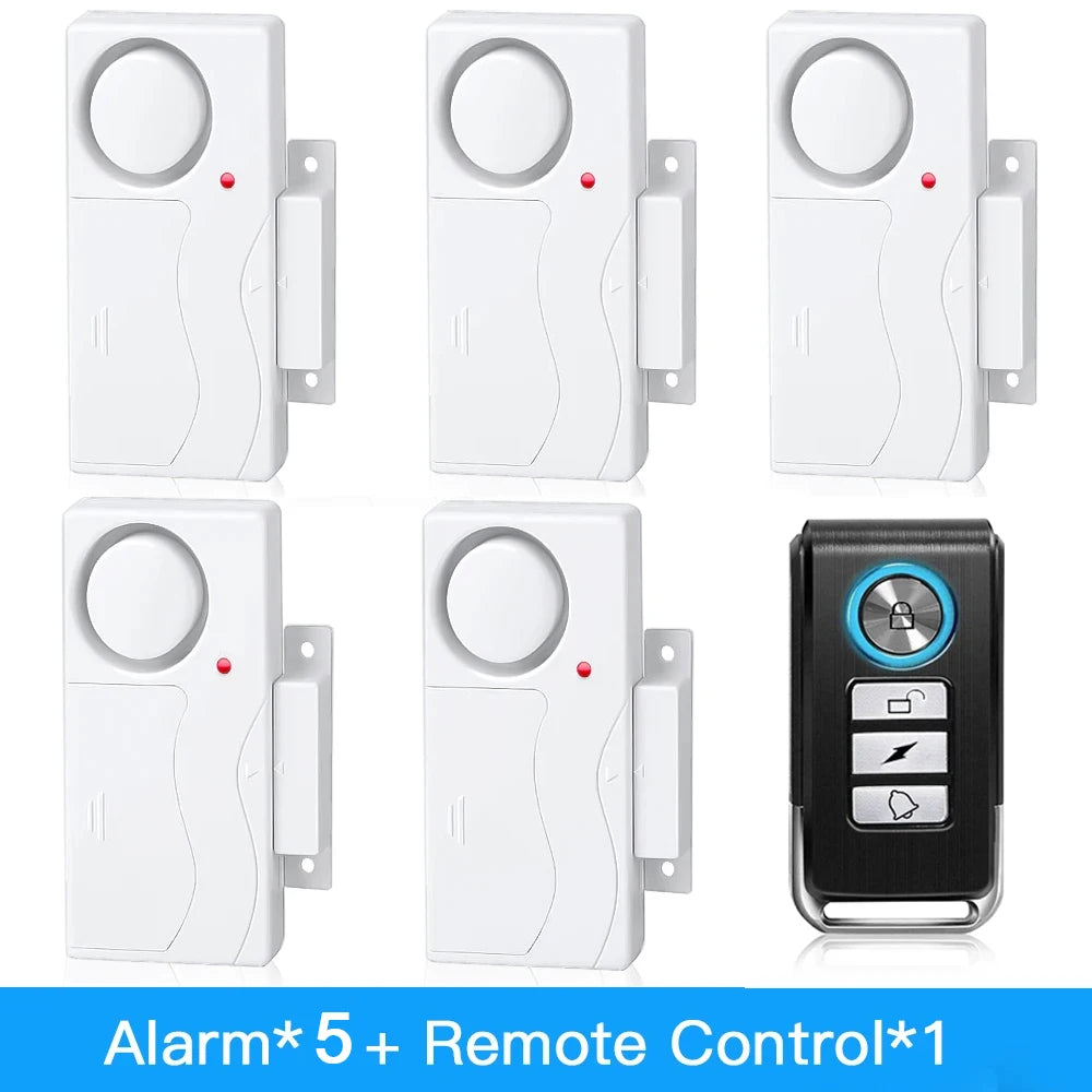 New Door Window Burglar Alarm Sensor Wireless Remote Control Anti-Theft Alarm System Kit Home Security Door Open Detectors