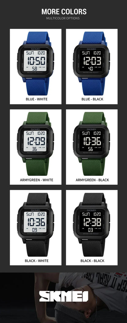 SKMEI 1894 Military Digital Watch for Men Waterproof Mens Electronic Shockproof Sports Wristwatches Countdown 1841 Montre Homme