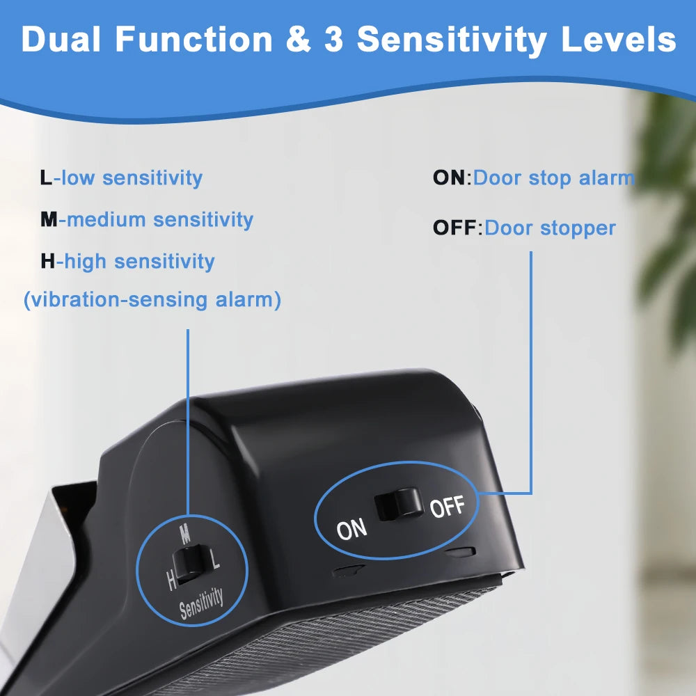 120 dB Anti-theft Burglar Stop System Security Home Alarm System Door Block Blocking Home Wedge Stopper Shaped Safety Stopper