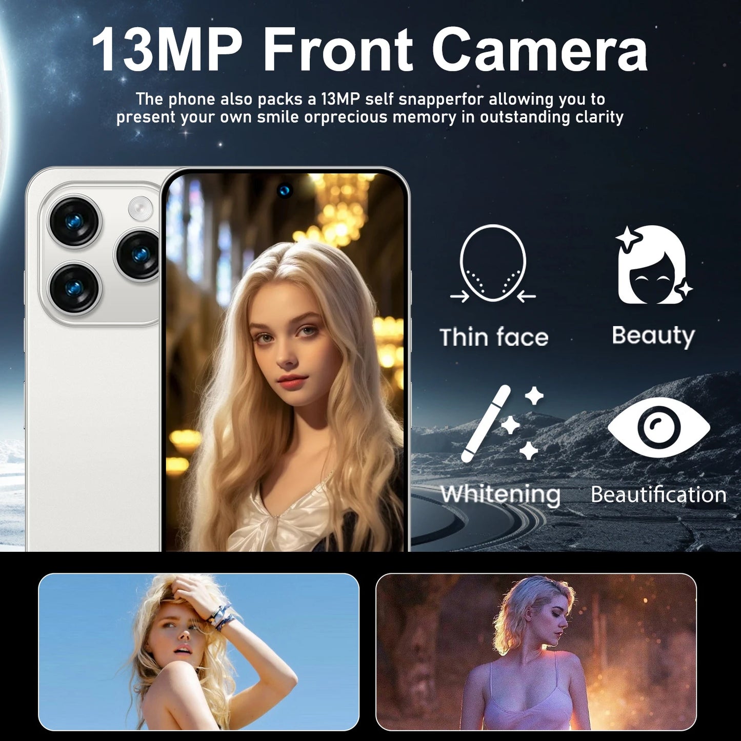 Global Vision 5G Smartphone Android Note 16 Pro 6000mAH 12GB RAM 256G ROM 6.8Inch 1920x1080HD 24+48MP MTK10 Core 4G Mobile Phone