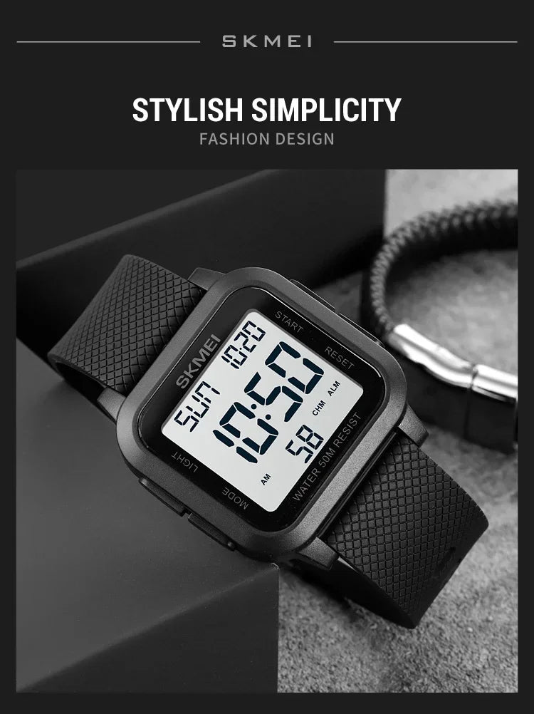 SKMEI 1894 Military Digital Watch for Men Waterproof Mens Electronic Shockproof Sports Wristwatches Countdown 1841 Montre Homme