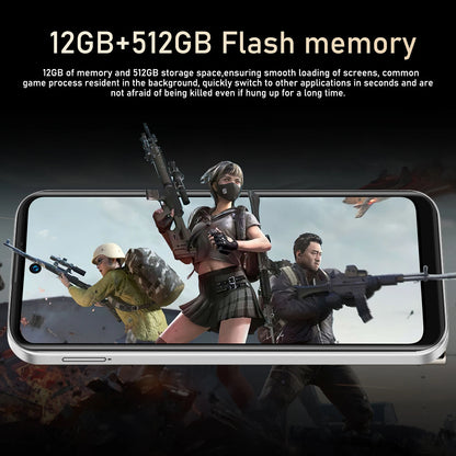 Global Vision I16 Pro Smartphone 5G Android 5300mAH 12GB RAM 512G ROM 6.56Inch 1080x2640HD 24+48MP MTK10 4G Network Mobile Phone
