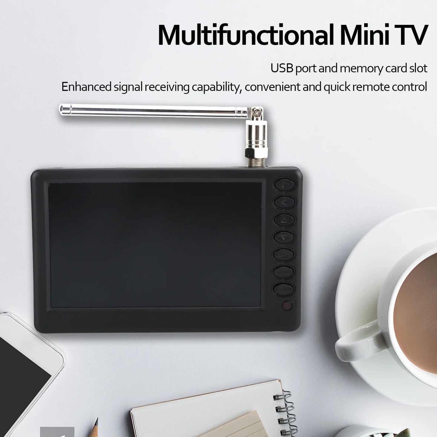 Digital Television LEADSTAR 5 Inch Digital Television ATSC TV Portable Digital TV for Car Camping Kitchen Portable Digital TV