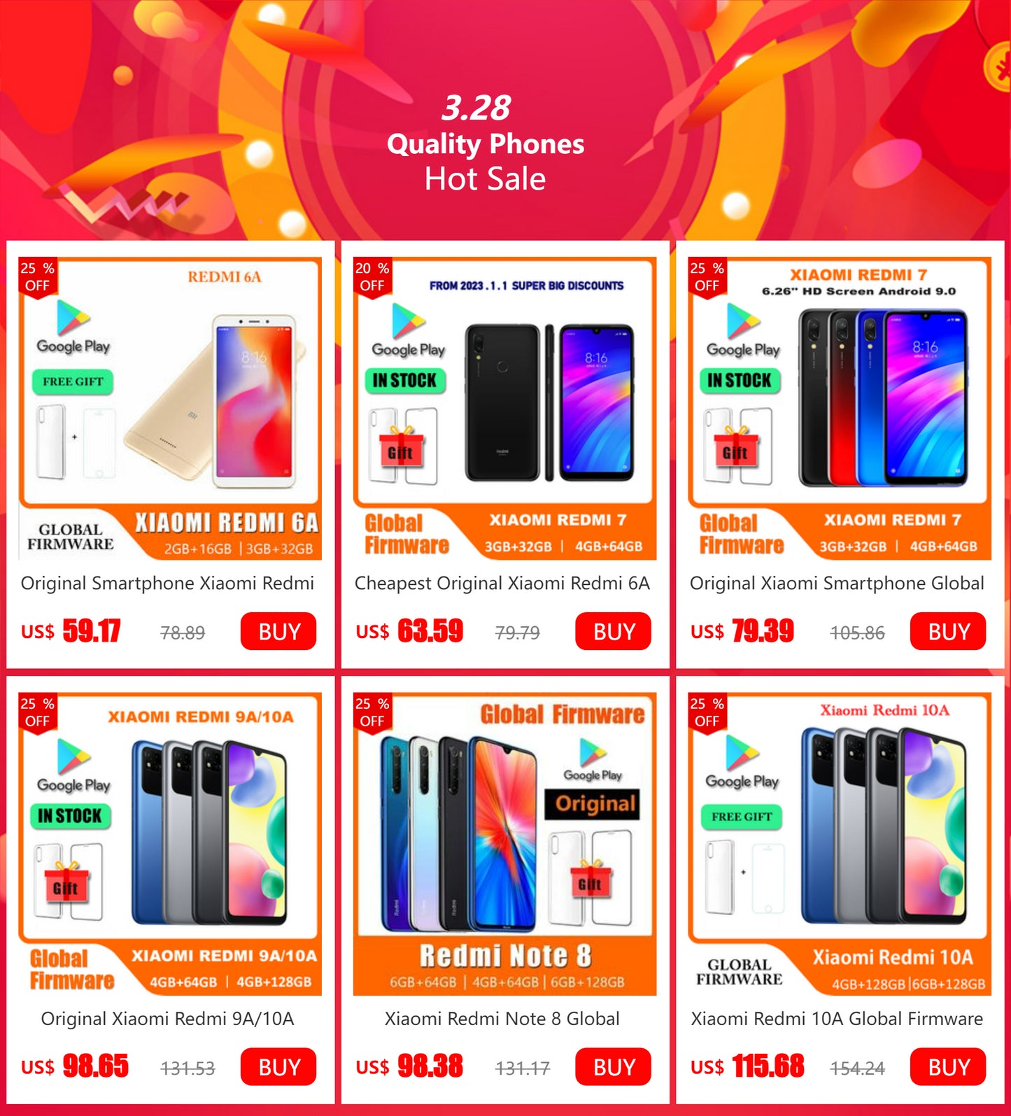 Xiaomi Redmi 10A Global Rom 4G Smartphone 64GB 128GB Helio G25 Octa Core 6.53' HD Display 13MP Fingerprint 5000mAh used phone
