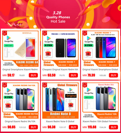 Xiaomi Redmi 10A Global Rom 4G Smartphone 64GB 128GB Helio G25 Octa Core 6.53' HD Display 13MP Fingerprint 5000mAh used phone