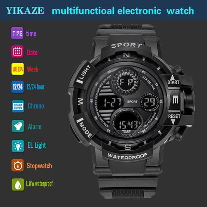 Digital Men Watch Military Sports Wristwatch Multifunction Waterproof Sport Watches Kids Student Electronic Watch for men Gifts