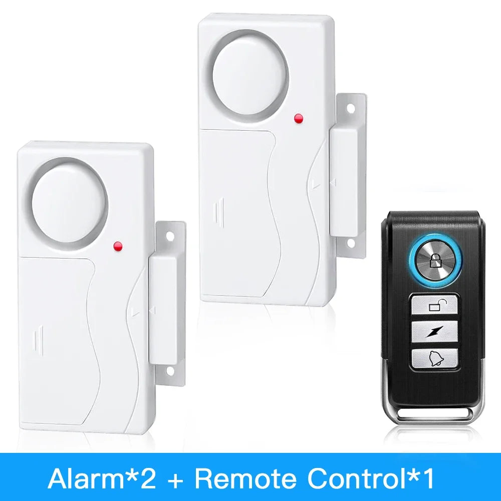 New Door Window Burglar Alarm Sensor Wireless Remote Control Anti-Theft Alarm System Kit Home Security Door Open Detectors