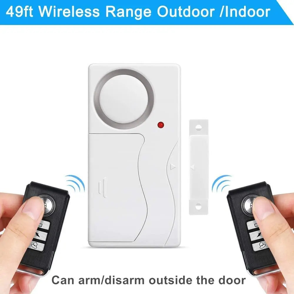 New Door Window Burglar Alarm Sensor Wireless Remote Control Anti-Theft Alarm System Kit Home Security Door Open Detectors