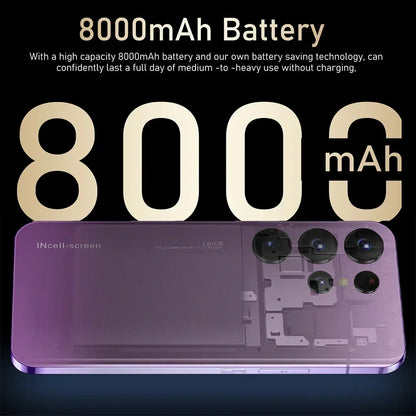 HOT 2025 New S25 Ultra Original Intelligent 4G 5G Dual Card Dual Standby 108MP 8000mAh Battery Android 14 System Global Version