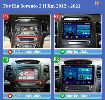 Android 14 For Kia Sorento 2 Ii Xm 2012-2021 Screen Multimedia Autoradio Navigation Wireless Bluetooth Carplay Stereo Car Radio