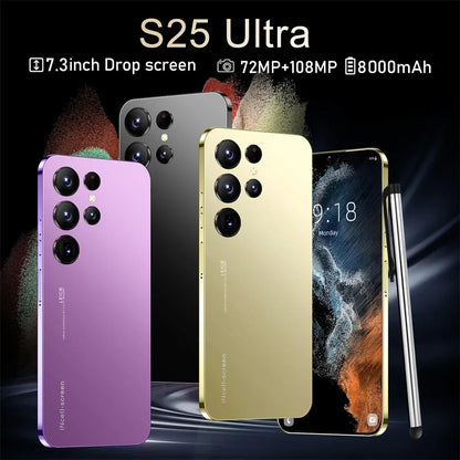 HOT 2025 New S25 Ultra Original Intelligent 4G 5G Dual Card Dual Standby 108MP 8000mAh Battery Android 14 System Global Version