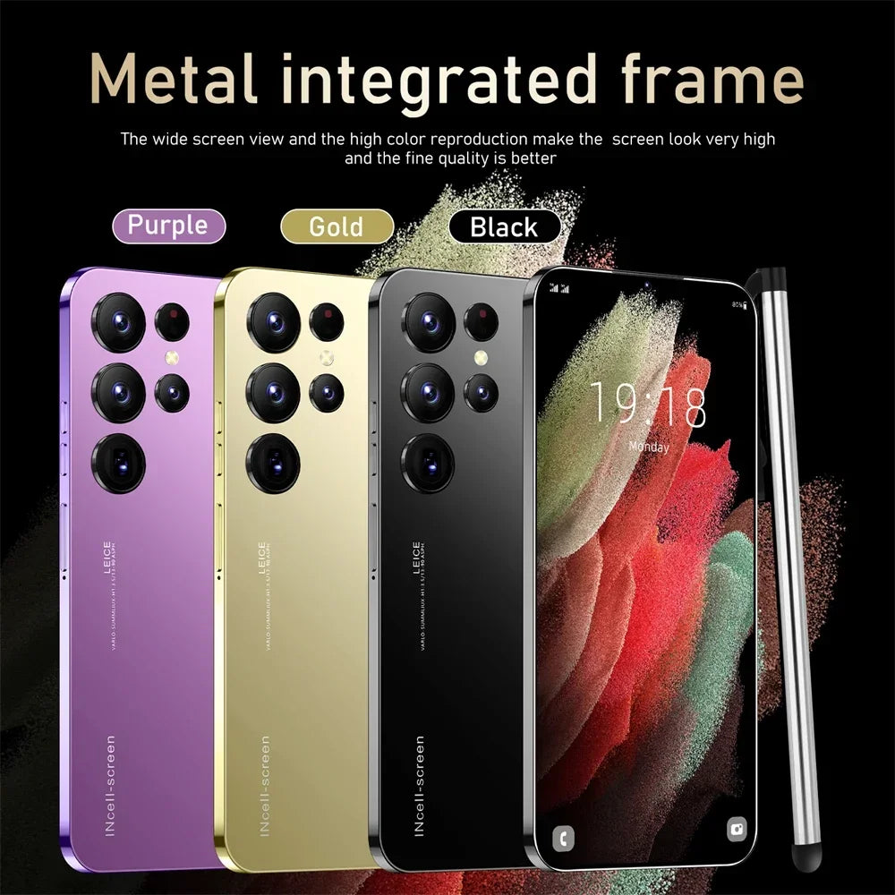 HOT 2025 New S25 Ultra Original Intelligent 4G 5G Dual Card Dual Standby 108MP 8000mAh Battery Android 14 System Global Version