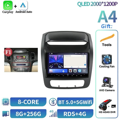 Android 14 For Kia Sorento 2 Ii Xm 2012-2021 Screen Multimedia Autoradio Navigation Wireless Bluetooth Carplay Stereo Car Radio