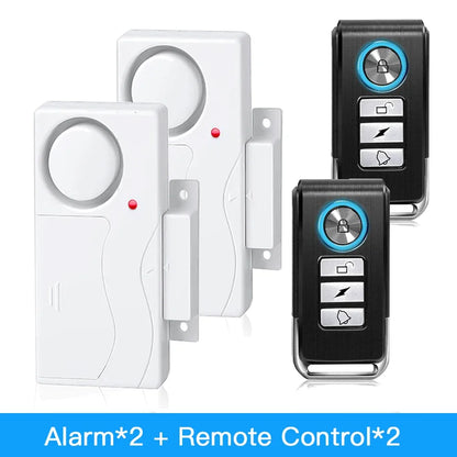 New Door Window Burglar Alarm Sensor Wireless Remote Control Anti-Theft Alarm System Kit Home Security Door Open Detectors
