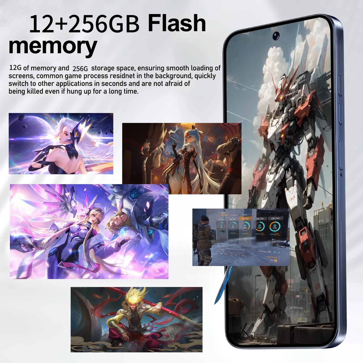 Global Vision 5G Smartphone Android Note 16 Pro 6000mAH 12GB RAM 256G ROM 6.8Inch 1920x1080HD 24+48MP MTK10 Core 4G Mobile Phone