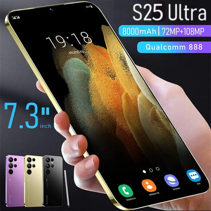 HOT 2025 New S25 Ultra Original Intelligent 4G 5G Dual Card Dual Standby 108MP 8000mAh Battery Android 14 System Global Version
