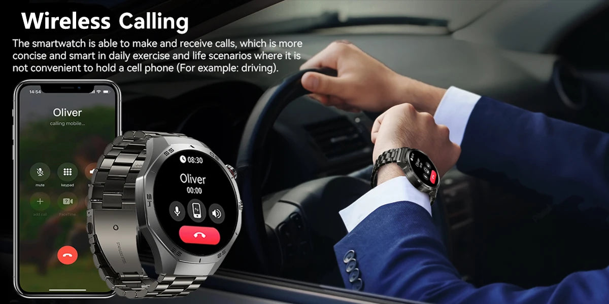 2025New GUHUAVMI GT5 Pro Smart Watch Men HD AMOLED Screen GPS Motion trajectory HeartRate Bluetooth Call 1.52" SmartWatch IP68