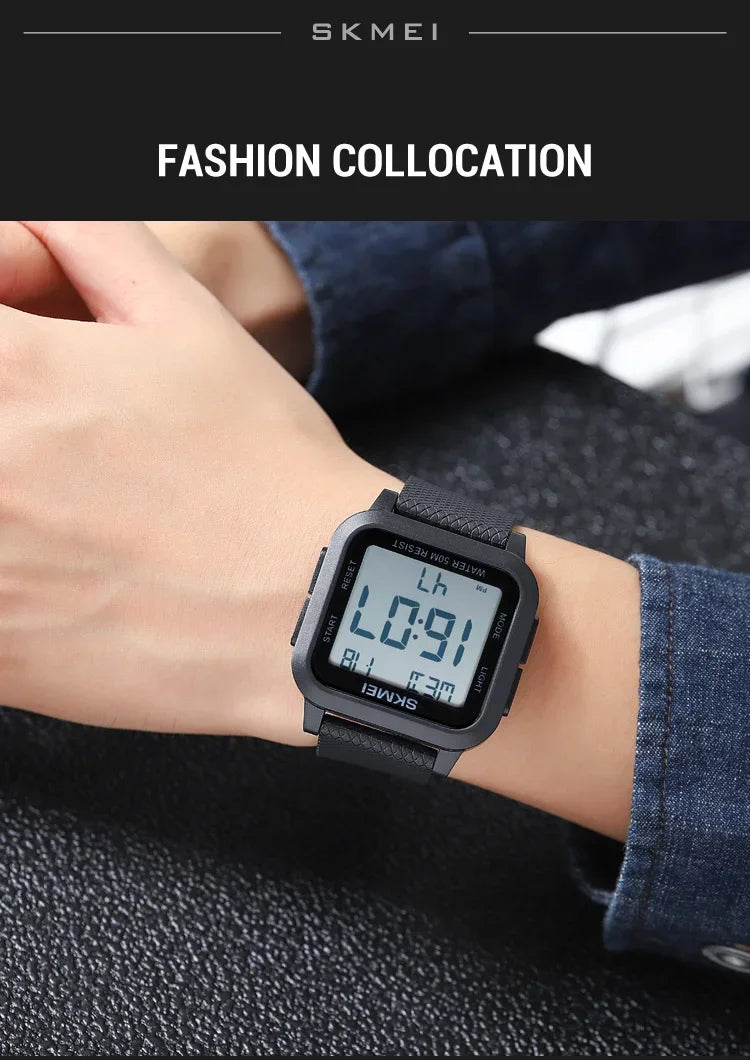 SKMEI 1894 Military Digital Watch for Men Waterproof Mens Electronic Shockproof Sports Wristwatches Countdown 1841 Montre Homme
