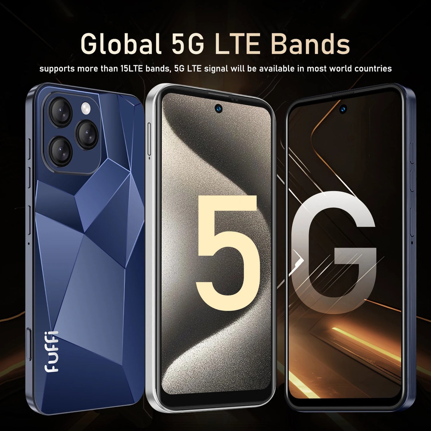 Global Vision I16 Pro Smartphone 5G Android 5300mAH 12GB RAM 512G ROM 6.56Inch 1080x2640HD 24+48MP MTK10 4G Network Mobile Phone