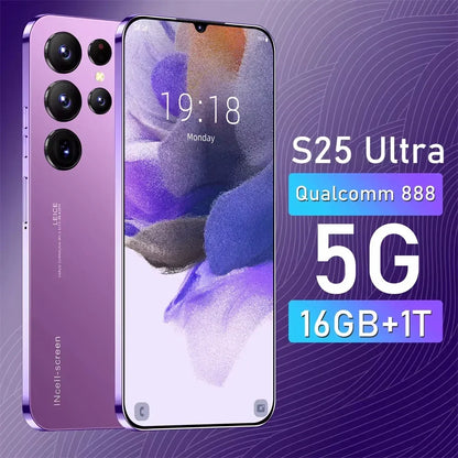 HOT 2025 New S25 Ultra Original Intelligent 4G 5G Dual Card Dual Standby 108MP 8000mAh Battery Android 14 System Global Version