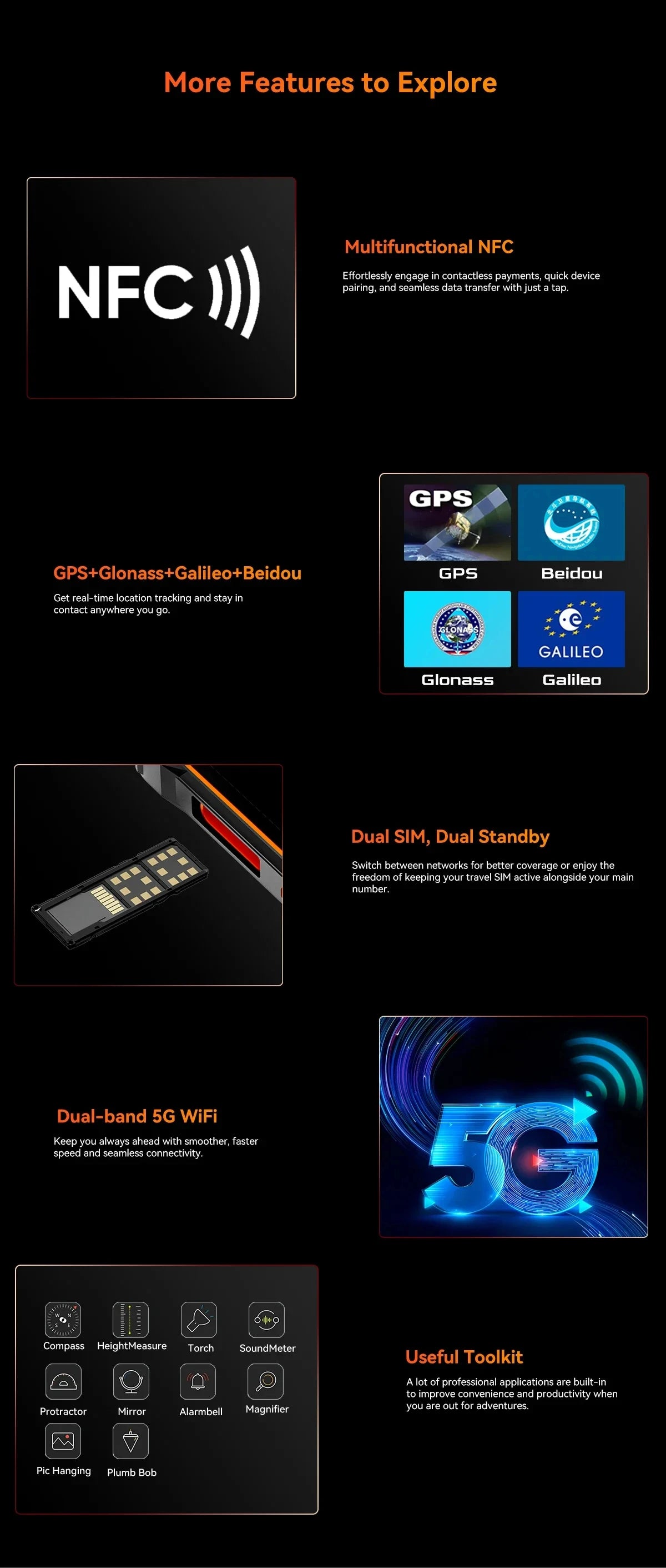 Blackview OSCAL Marine 2 Rugged Phone 8GB RAM 256GB Smartphone AI 11000mAh Battery 6.56 " HD+Display Unisoc T61 Android 15 NFC