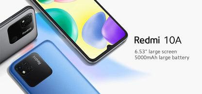 Xiaomi Redmi 10A Global Rom 4G Smartphone 64GB 128GB Helio G25 Octa Core 6.53' HD Display 13MP Fingerprint 5000mAh used phone