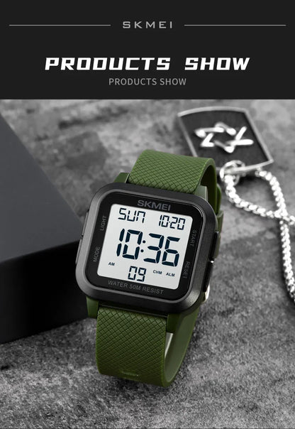 SKMEI 1894 Military Digital Watch for Men Waterproof Mens Electronic Shockproof Sports Wristwatches Countdown 1841 Montre Homme