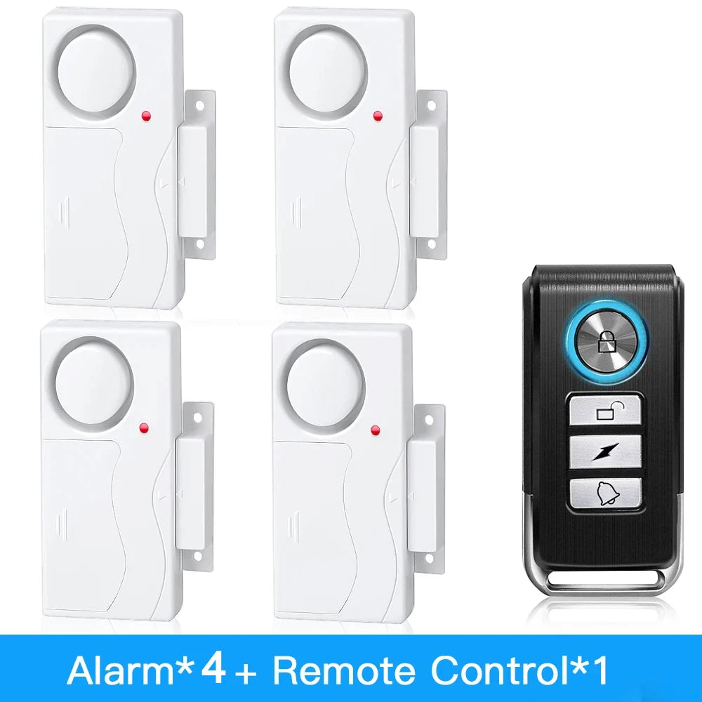 New Door Window Burglar Alarm Sensor Wireless Remote Control Anti-Theft Alarm System Kit Home Security Door Open Detectors
