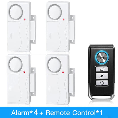 New Door Window Burglar Alarm Sensor Wireless Remote Control Anti-Theft Alarm System Kit Home Security Door Open Detectors
