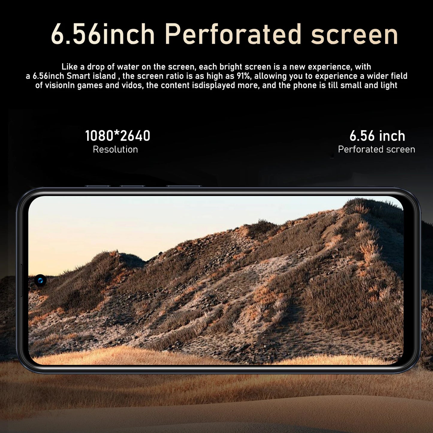 Global Vision I16 Pro Smartphone 5G Android 5300mAH 12GB RAM 512G ROM 6.56Inch 1080x2640HD 24+48MP MTK10 4G Network Mobile Phone