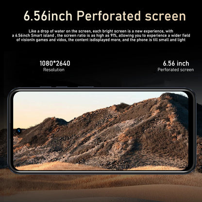Global Vision I16 Pro Smartphone 5G Android 5300mAH 12GB RAM 512G ROM 6.56Inch 1080x2640HD 24+48MP MTK10 4G Network Mobile Phone