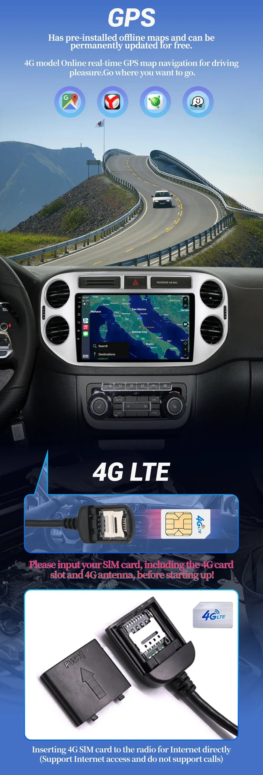 Android 14 For Kia Sorento 2 Ii Xm 2012-2021 Screen Multimedia Autoradio Navigation Wireless Bluetooth Carplay Stereo Car Radio