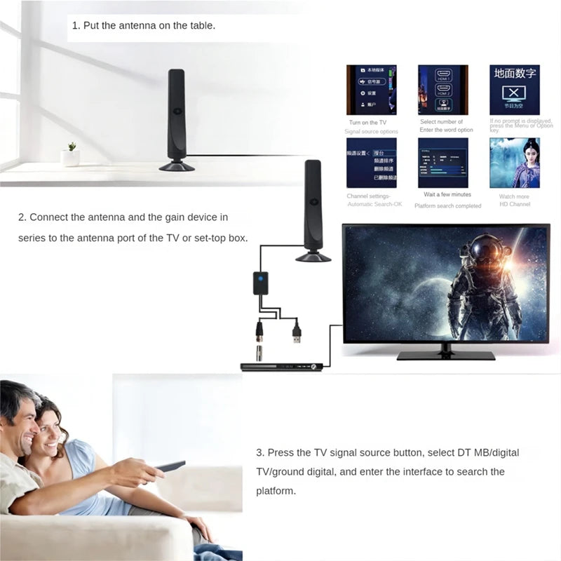 TV Antenna Indoor Digital TV Antenna For Smart TV 1080P All Television Indoor High Definition Terrestrial Wave Digitaltv Durable