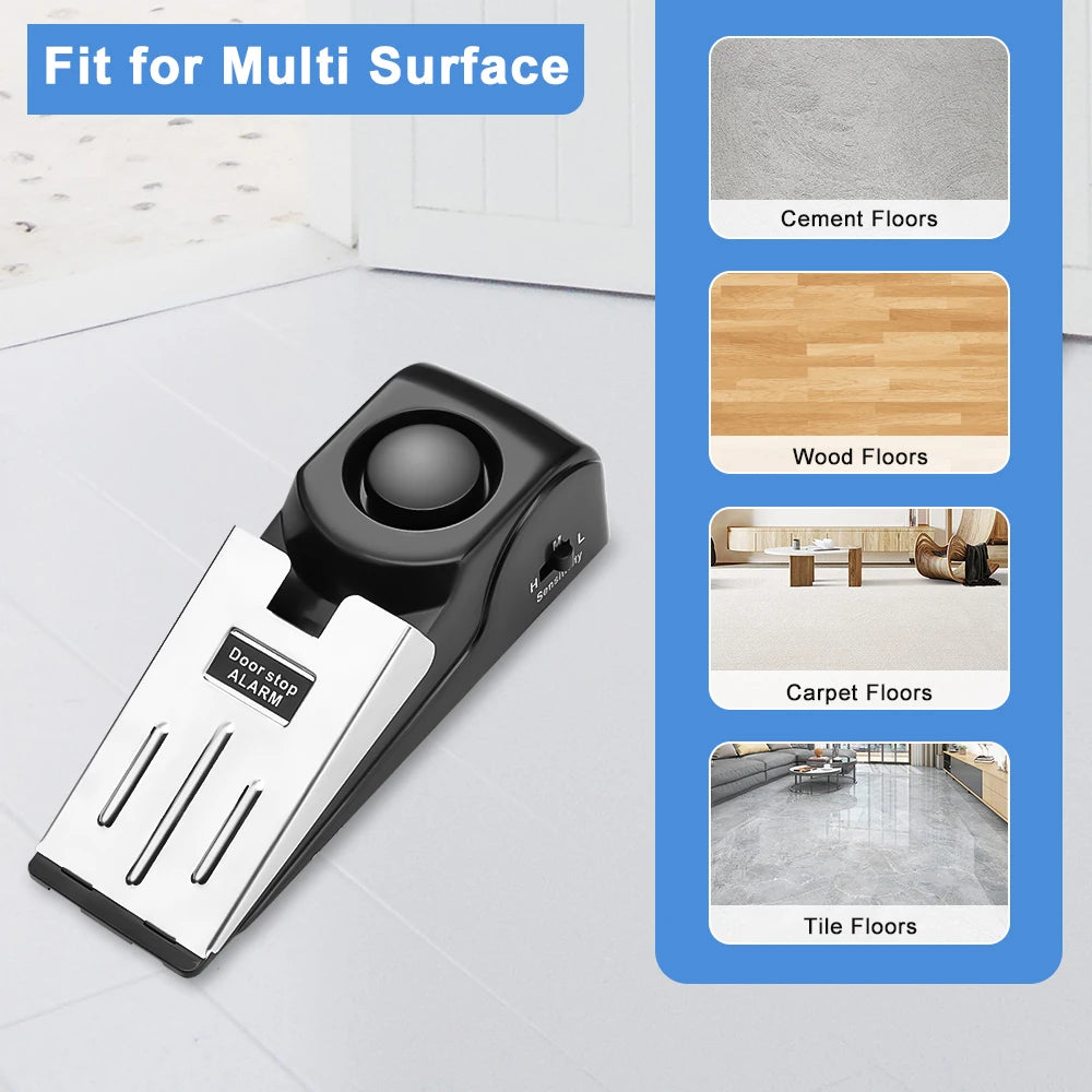 120 dB Anti-theft Burglar Stop System Security Home Alarm System Door Block Blocking Home Wedge Stopper Shaped Safety Stopper