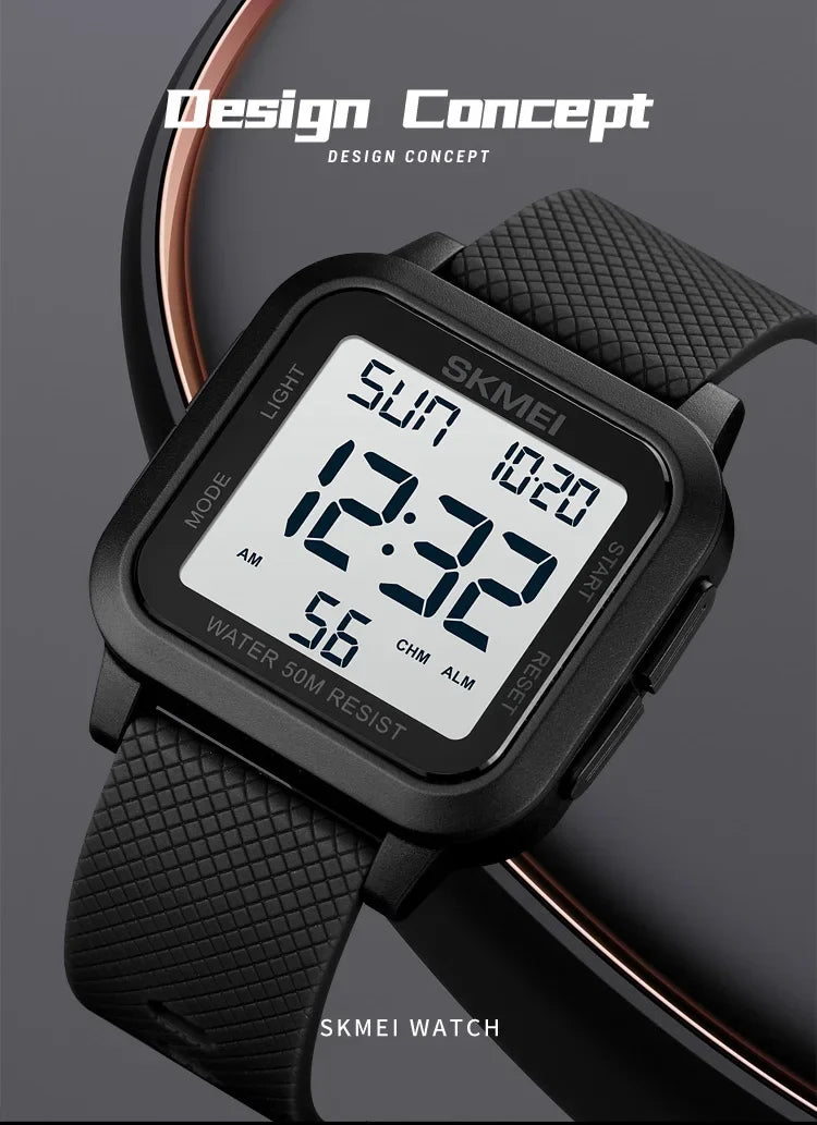 SKMEI 1894 Military Digital Watch for Men Waterproof Mens Electronic Shockproof Sports Wristwatches Countdown 1841 Montre Homme