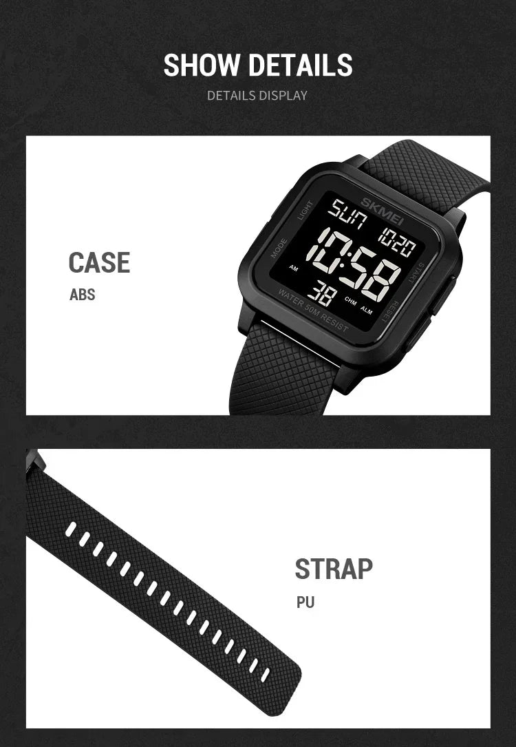SKMEI 1894 Military Digital Watch for Men Waterproof Mens Electronic Shockproof Sports Wristwatches Countdown 1841 Montre Homme